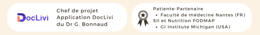 Jennifer Verrecchia est Chef de projet application DocLivi et diplomée de Patient-partenaire Faculté de médecinede Nantes, Université gastroentérologie de Michigan USA
